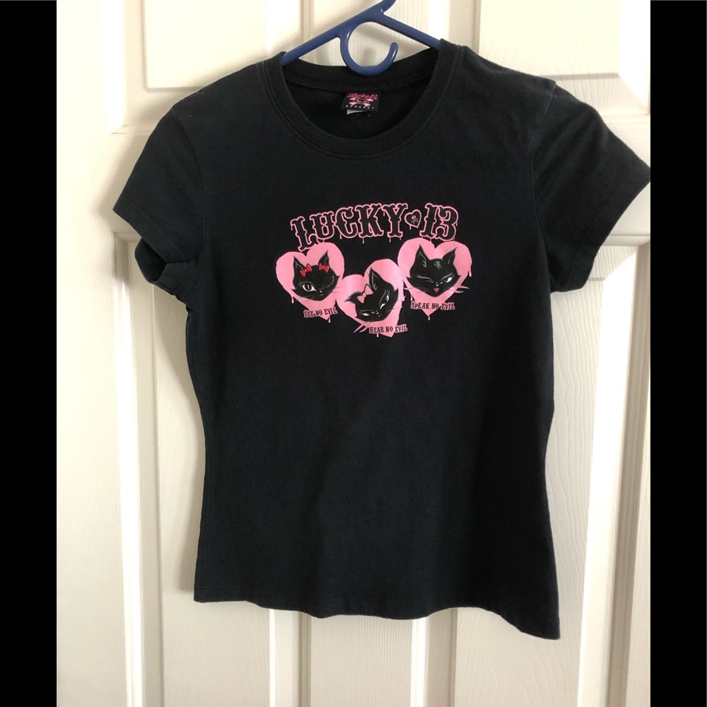 Lucky 13 babydoll kitten tee